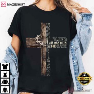 Christian Cross John 316 Religious Bible Verse T Shirt (2)