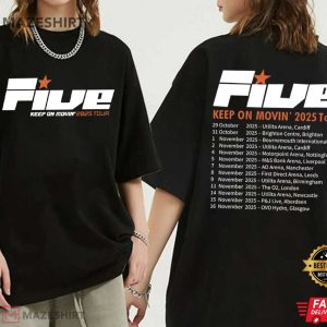 Five Boy Concert Keep On Movin 2025 Tour T Shirt (1)