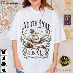 Book Lover North Pole Book Club Christmas T-Shirt