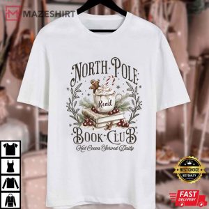 Book Lover North Pole Book Club Christmas T Shirt (2)