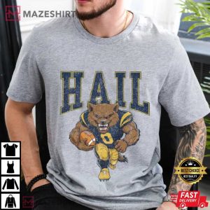 Hail Michigan Wolverines University Football Vintage T Shirt (2)