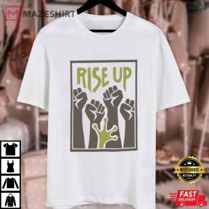 Rise Up Frog Hand Screen Political T Shirt (2)