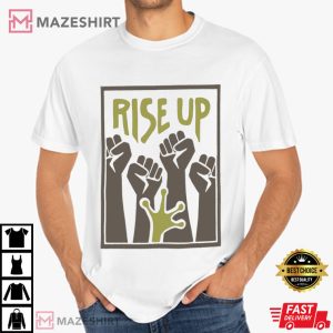 Rise Up Frog Hand Screen Political T Shirt (3)
