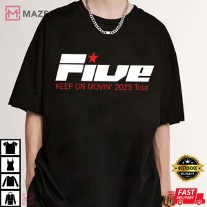 Vintage FIVE Boyband Keep On Moving Tour T-Shirt Vintage FIVE Boyband Keep On Moving Tour T-Shirt