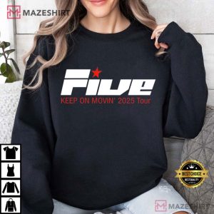 Vintage FIVE Boyband Keep On Moving Tour T Shirt (1)