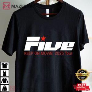 Vintage FIVE Boyband Keep On Moving Tour T Shirt (2)
