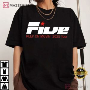 Vintage FIVE Boyband Keep On Moving Tour T Shirt (3)
