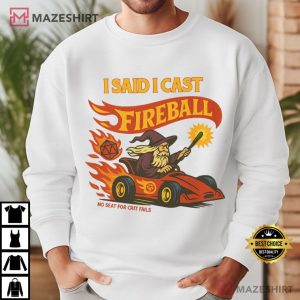 Wizard Cast Fireball Funny DnD Dungeon Master T Shirt (1)