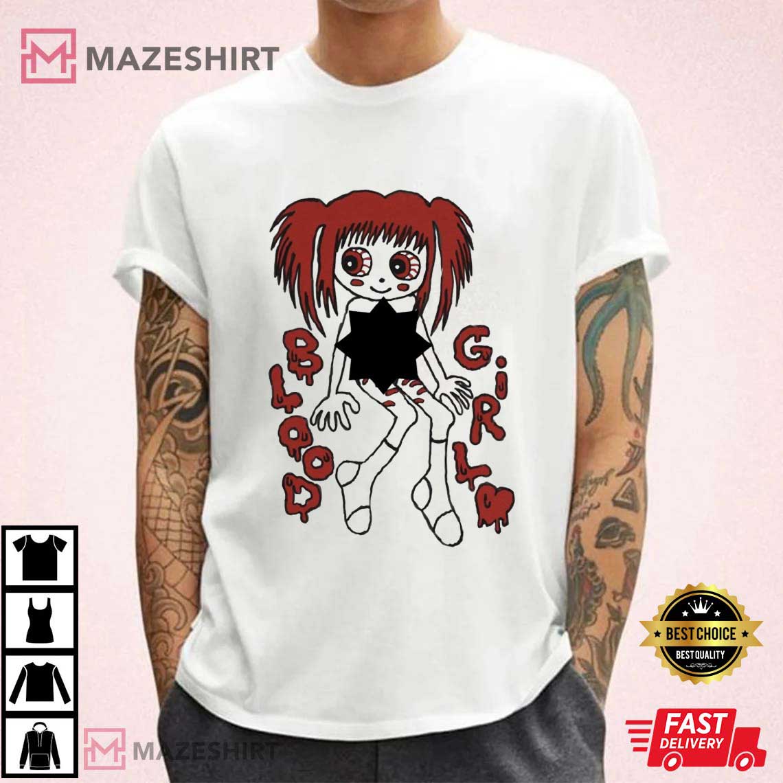 Blood Girl Graphic T-Shirt Blood Girl Graphic T-Shirt