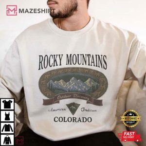 Rocky Mountains Colorado Outdoor Discovery Hiking T Shirt (4)