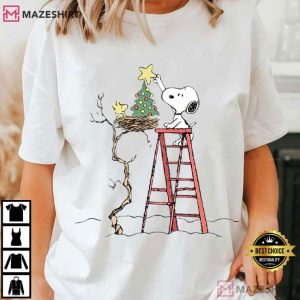 Snoopy Charlie Brown Christmas Tree T Shirt (3)