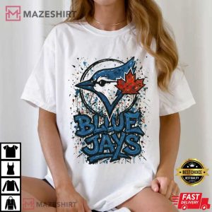 Toronto Blue Jays Baseball Canada Maple Leaf Graffiti Art T Shirt (3)
