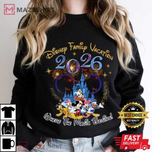 Disney Family Vacation 2026 Where The Magic Begins T Shirt (4)