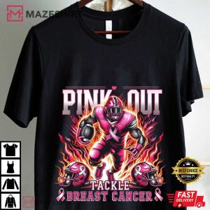Pink Out Tackle Breast Cancer Awareness Football T Shirt (1)