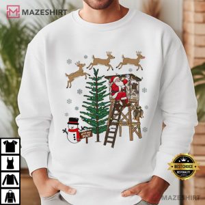 Camo Santa Christmas Better Not Pout Hunting T Shirt (4)