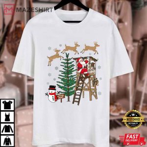 Camo Santa Christmas Better Not Pout Hunting T Shirt (1)