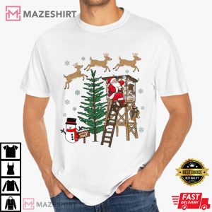Camo Santa Christmas Better Not Pout Hunting T Shirt (2)
