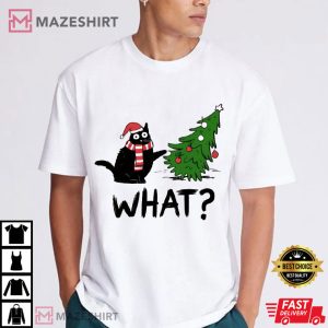Cat Lover Funny Cat Christmas Tree Holiday T-Shirt