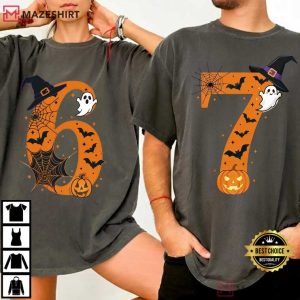 Six Seven 67 76 Funny Halloween Meme Couples Shirts (1)