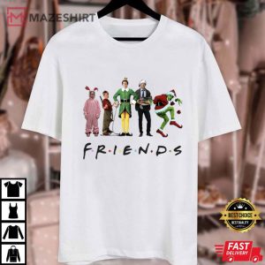 Friends Christmas Movie Watching T Shirt (1)