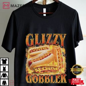 Glizzy Gobbler Faded Funny Meme Hot Dog T Shirt (1)