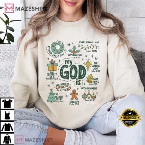 My God Is Christian Religious Christmas Holiday T Shirt (4)