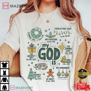 My God Is Christian Religious Christmas Holiday T Shirt (2)