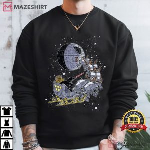 Santa Darth Vader Sleigh Ride Star Wars Christmas T Shirt (4)
