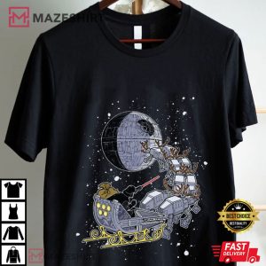 Santa Darth Vader Sleigh Ride Star Wars Christmas T Shirt (1)