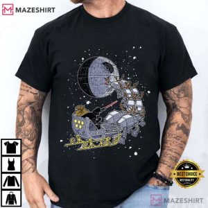 Santa Darth Vader Sleigh Ride Star Wars Christmas T Shirt (3)
