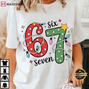 Six Seven 6 7 Christmas Holiday Funny Meme T Shirt (3)