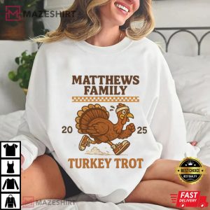 Turkey Trot Thanksgiving 2025 Custom Family Name T Shirt (4)