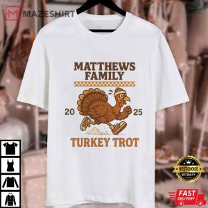 Turkey Trot Thanksgiving 2025 Custom Family Name T Shirt (1)