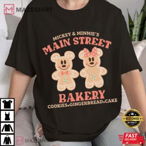 Mickey And Minnie Main Street Bakery Disney Christmas T Shirt (1)