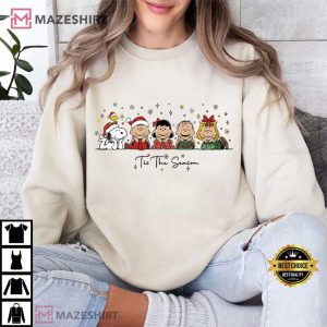 Tis The Season Snoopy And Friend Christmas Cartoon T Shirt (4)