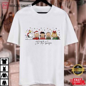 Tis The Season Snoopy And Friend Christmas Cartoon T Shirt (1)
