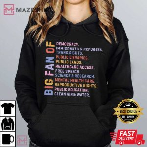 Big Fan Of Human Rights Anti Trump Political T Shirt (1)