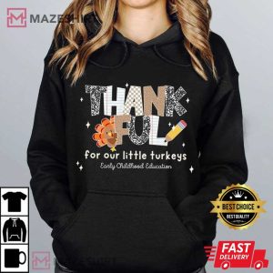 Thankful Teacher Fall Turkey Thanksgiving T Shirt (4)