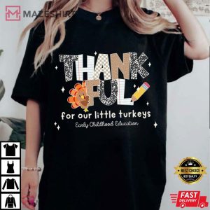 Thankful Teacher Fall Turkey Thanksgiving T-Shirt