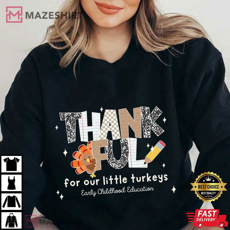 Thankful Teacher Fall Turkey Thanksgiving T-Shirt Thankful Teacher Fall Turkey Thanksgiving T-Shirt