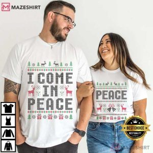 Come In Peace Christmas Ugly Sweater Funny Couples Shirts (2)