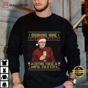 Charlie Hunnam As Ed Gein Drinking Wine Christmas T Shirt (1)