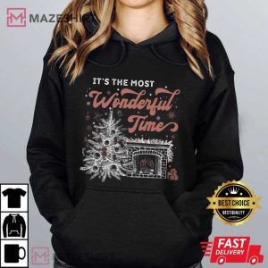 Wonderful Time Of Year Christmas Tree Cozy Holiday T Shirt (4)