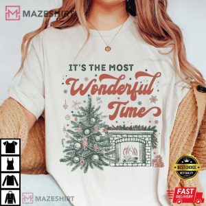 Wonderful Time Of Year Christmas Tree Cozy Holiday T-Shirt