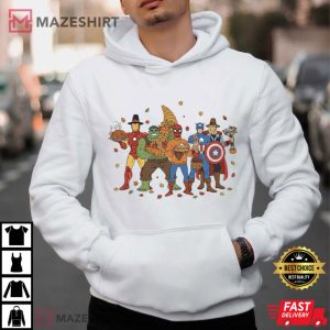 Thanksgiving Superhero Funny Marvel Fall T Shirt (4)
