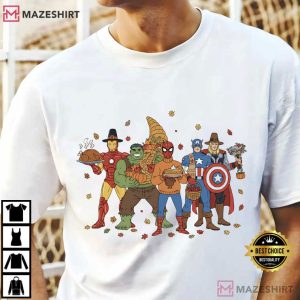 Thanksgiving Superhero Funny Marvel Fall T-Shirt