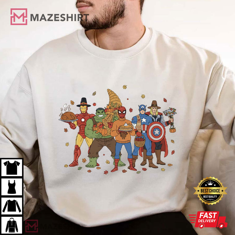 Thanksgiving Superhero Funny Marvel Fall T-Shirt Thanksgiving Superhero Funny Marvel Fall T-Shirt