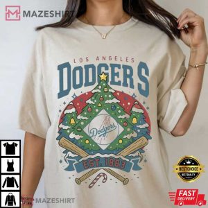 Los Angeles Dodgers Christmas Baseball T Shirt (4)