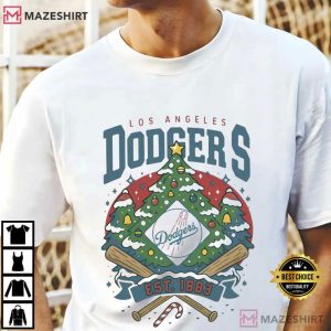 Los Angeles Dodgers Christmas Baseball T-Shirt