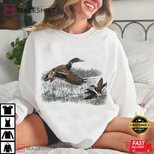 Animal Lover Mallard Duck Waterfowl 90s Fall T Shirt (4)